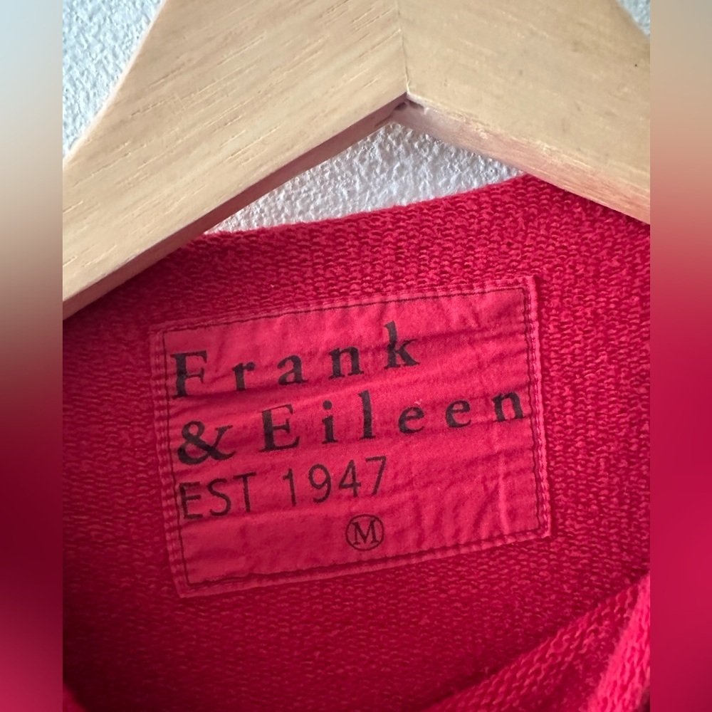 Frank & Eileen IZZIE sweatshirt party dress short Cranberry Triple Fleece Medium - Picture 4 of 8